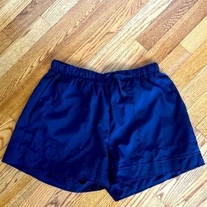 NWOT Navy Blue Women’s Elastic Waist Athletic Shorts Size Large